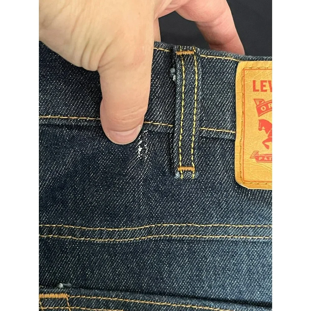 Levi’s Mens 501 Original Dark Wash Straight Fit Jeans - Picture 12 of 12
